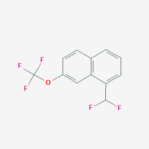 molecular formula C12H7F5O B15065488 1-(Difluoromethyl)-7-(trifluoromethoxy)naphthalene 