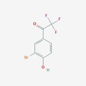 molecular formula C8H4BrF3O2 B15065494 1-(3-Bromo-4-hydroxyphenyl)-2,2,2-trifluoroethanone 