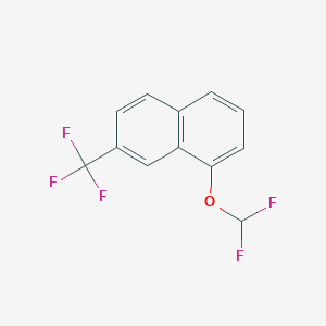 molecular formula C12H7F5O B15065531 1-(Difluoromethoxy)-7-(trifluoromethyl)naphthalene 