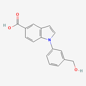 1-(3-(Hydroxymethyl)phenyl)-1H-indole-5-carboxylic acid