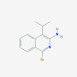 molecular formula C12H13BrN2 B15065580 1-Bromo-4-isopropylisoquinolin-3-amine 