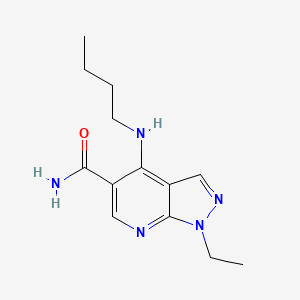 4-(Butylamino)-1-ethyl-1H-pyrazolo[3,4-b]pyridine-5-carboxamide