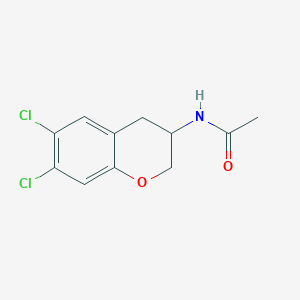 molecular formula C11H11Cl2NO2 B15065707 Acetamide, N-(6,7-dichloro-3,4-dihydro-2H-1-benzopyran-3-yl)- CAS No. 54444-96-1