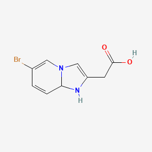 molecular formula C9H9BrN2O2 B15065720 2-(6-Bromo-1,8a-dihydroimidazo[1,2-a]pyridin-2-yl)acetic acid 