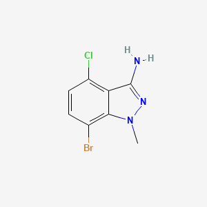 molecular formula C8H7BrClN3 B15065722 7-Bromo-4-chloro-1-methyl-1H-indazol-3-amine 