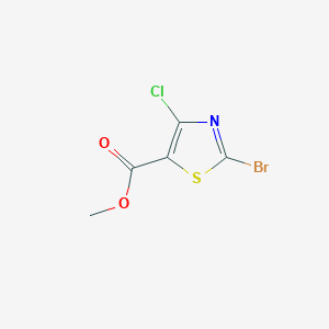 molecular formula C5H3BrClNO2S B15065738 Methyl 2-bromo-4-chlorothiazole-5-carboxylate 