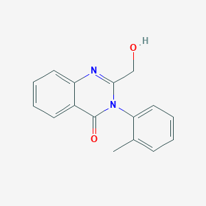 molecular formula C16H14N2O2 B15065814 Hydroxymethyl-methaqualon CAS No. 5060-49-1