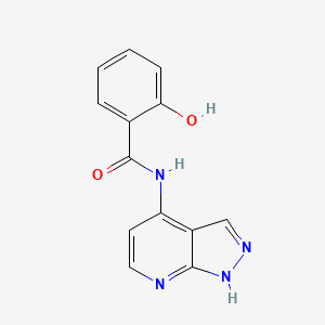 molecular formula C13H10N4O2 B15065836 2-Hydroxy-N-(1H-pyrazolo[3,4-b]pyridin-4-yl)benzamide CAS No. 370589-10-9