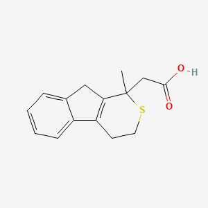 (1-Methyl-1,3,4,9-tetrahydroindeno[2,1-c]thiopyran-1-yl)acetic acid