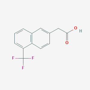 molecular formula C13H9F3O2 B15065894 1-(Trifluoromethyl)naphthalene-6-acetic acid 