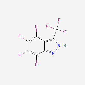 molecular formula C8HF7N2 B15065898 4,5,6,7-Tetrafluoro-3-(trifluoromethyl)-1H-indazole 