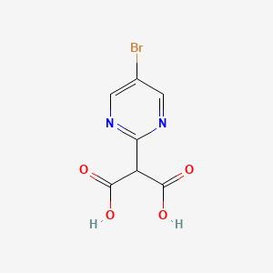 molecular formula C7H5BrN2O4 B15065928 2-(5-Bromopyrimidin-2-yl)malonic acid CAS No. 1260861-81-1