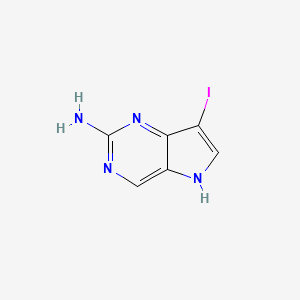 molecular formula C6H5IN4 B15065934 7-Iodo-5H-pyrrolo[3,2-d]pyrimidin-2-amine 