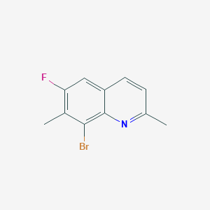 molecular formula C11H9BrFN B15065941 8-Bromo-6-fluoro-2,7-dimethylquinoline 