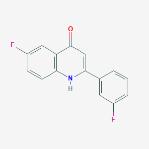 molecular formula C15H9F2NO B15065985 6-Fluoro-2-(3-fluorophenyl)quinolin-4(1H)-one CAS No. 828264-34-2