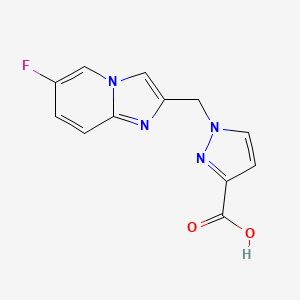 1-((6-Fluoroimidazo[1,2-a]pyridin-2-yl)methyl)-1H-pyrazole-3-carboxylic acid