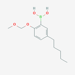 molecular formula C13H21BO4 B15066008 (2-(Methoxymethoxy)-5-pentylphenyl)boronic acid CAS No. 829666-60-6