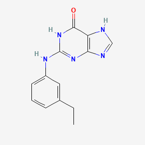 6H-Purin-6-one, 2-((3-ethylphenyl)amino)-1,9-dihydro-