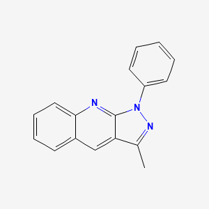 molecular formula C17H13N3 B15066013 3-Methyl-1-phenyl-1H-pyrazolo[3,4-b]quinoline CAS No. 894-88-2