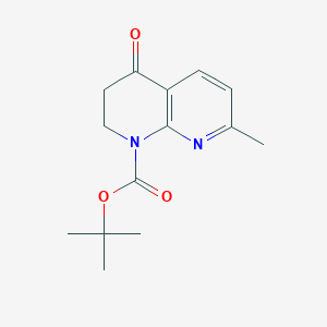 Tert-butyl 7-methyl-4-oxo-3,4-dihydro-1,8-naphthyridine-1(2H)-carboxylate