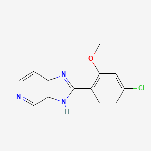 molecular formula C13H10ClN3O B15066039 2-(4-chloro-2-methoxyphenyl)-3H-imidazo[4,5-c]pyridine CAS No. 87359-22-6