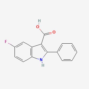 molecular formula C15H10FNO2 B15066078 5-Fluoro-2-phenyl-1H-indole-3-carboxylic acid 