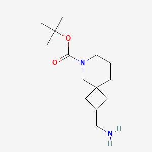 molecular formula C14H26N2O2 B15066098 tert-Butyl 2-(aminomethyl)-6-azaspiro[3.5]nonane-6-carboxylate 