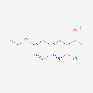 molecular formula C13H14ClNO2 B15066104 1-(2-Chloro-6-ethoxyquinolin-3-yl)ethanol CAS No. 1017403-05-2