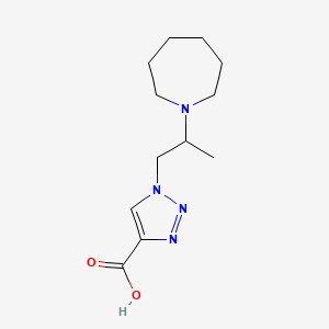 molecular formula C12H20N4O2 B15066111 1-(2-(Azepan-1-yl)propyl)-1H-1,2,3-triazole-4-carboxylic acid 