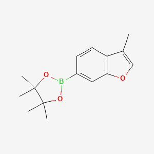 molecular formula C15H19BO3 B15066116 4,4,5,5-Tetramethyl-2-(3-methylbenzofuran-6-yl)-1,3,2-dioxaborolane 