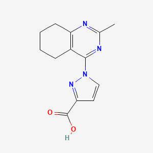 molecular formula C13H14N4O2 B15066118 1-(2-Methyl-5,6,7,8-tetrahydroquinazolin-4-yl)-1H-pyrazole-3-carboxylic acid 