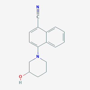 molecular formula C16H16N2O B15066138 4-(3-Hydroxy-1-piperidinyl)-1-naphthonitrile CAS No. 664362-92-9