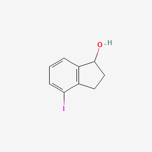 molecular formula C9H9IO B15066185 4-iodo-2,3-dihydro-1H-inden-1-ol 