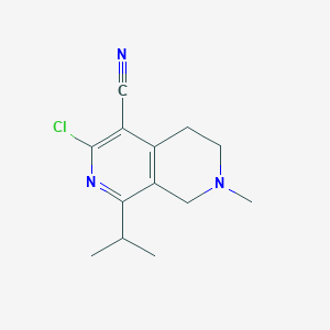 3-Chloro-1-isopropyl-7-methyl-5,6,7,8-tetrahydro-2,7-naphthyridine-4-carbonitrile