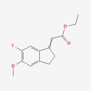 ethyl (E)-2-(6-fluoro-5-methoxy-2,3-dihydro-1H-inden-1-ylidene)acetate