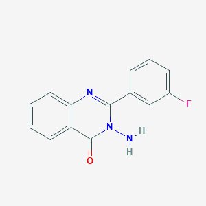 molecular formula C14H10FN3O B15066236 3-Amino-2-(3-fluorophenyl)quinazolin-4(3H)-one 