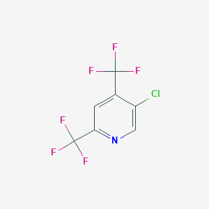 molecular formula C7H2ClF6N B15066254 5-Chloro-2,4-bis(trifluoromethyl)pyridine 