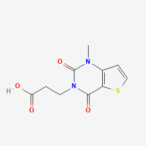 molecular formula C10H10N2O4S B15066263 3-(1-Methyl-2,4-dioxo-1,2-dihydrothieno[3,2-d]pyrimidin-3(4H)-yl)propanoic acid 