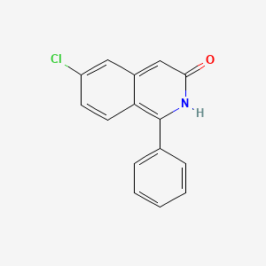 molecular formula C15H10ClNO B15066285 6-Chloro-1-phenylisoquinolin-3(2H)-one CAS No. 89721-05-1