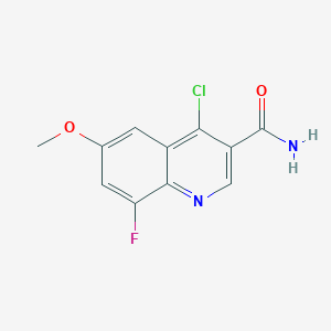 4-Chloro-8-fluoro-6-methoxyquinoline-3-carboxamide