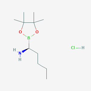 (S)-1-(4,4,5,5-Tetramethyl-1,3,2-dioxaborolan-2-yl)pentan-1-amine hydrochloride