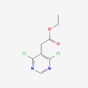 molecular formula C8H8Cl2N2O2 B1506635 乙酸-2-(4,6-二氯嘧啶-5-基)乙酯 CAS No. 1095822-21-1