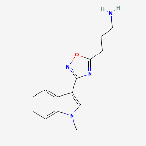 3-(3-(1-Methyl-1H-indol-3-yl)-1,2,4-oxadiazol-5-yl)propan-1-amine