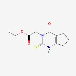 Ethyl 2-(4-oxo-2-thioxo-6,7-dihydro-1H-cyclopenta[d]pyrimidin-3(2H,4H,5H)-yl)acetate