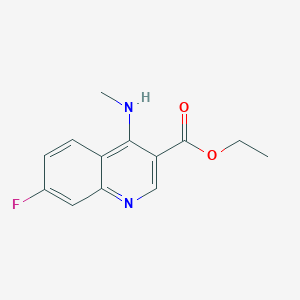 molecular formula C13H13FN2O2 B15066449 Ethyl 7-fluoro-4-(methylamino)quinoline-3-carboxylate 