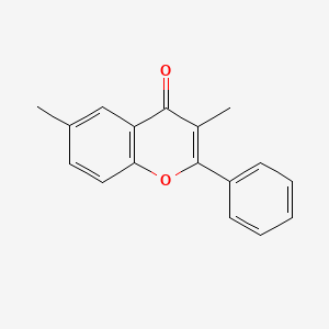 molecular formula C17H14O2 B15066455 3,6-Dimethyl-2-phenyl-4H-1-benzopyran-4-one CAS No. 108983-39-7