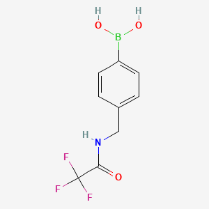 molecular formula C9H9BF3NO3 B15066466 (4-((2,2,2-Trifluoroacetamido)methyl)phenyl)boronic acid CAS No. 528894-31-7