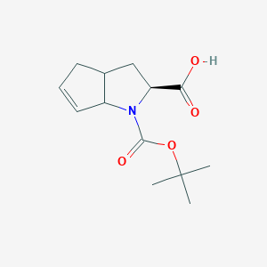 (2S)-1-(tert-Butoxycarbonyl)-1,2,3,3a,4,6a-hexahydrocyclopenta[b]pyrrole-2-carboxylic acid