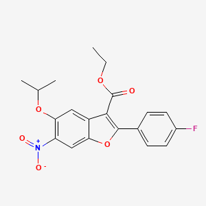Ethyl 2-(4-fluorophenyl)-5-isopropoxy-6-nitrobenzofuran-3-carboxylate