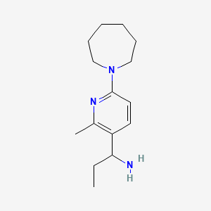 1-(6-(Azepan-1-yl)-2-methylpyridin-3-yl)propan-1-amine